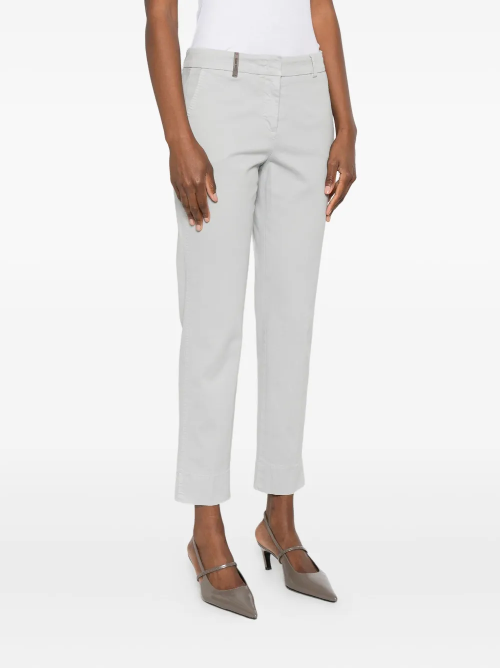 Peserico Cropped pantalon Grijs