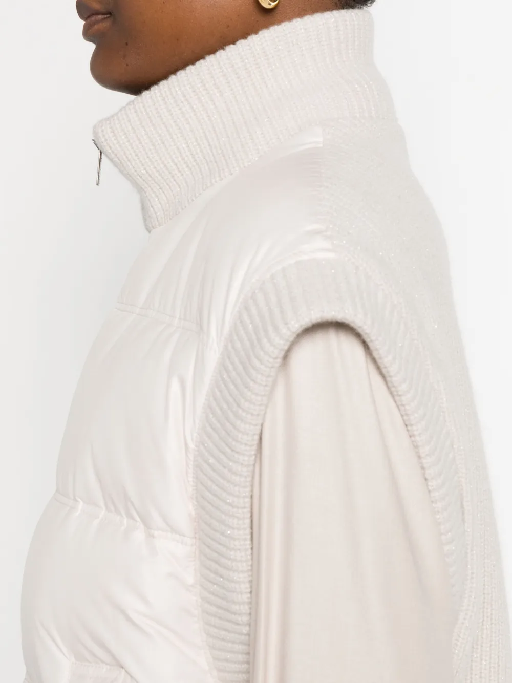 Peserico Bodywarmer met vlakken Beige