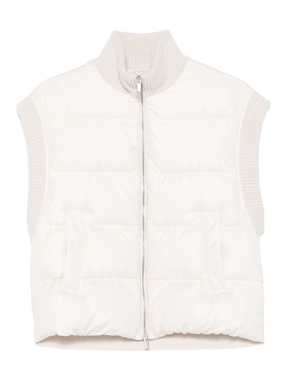 Peserico Bodywarmer met vlakken Beige