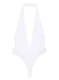 Maison Close Pure Tentation V-neck bodysuit - White