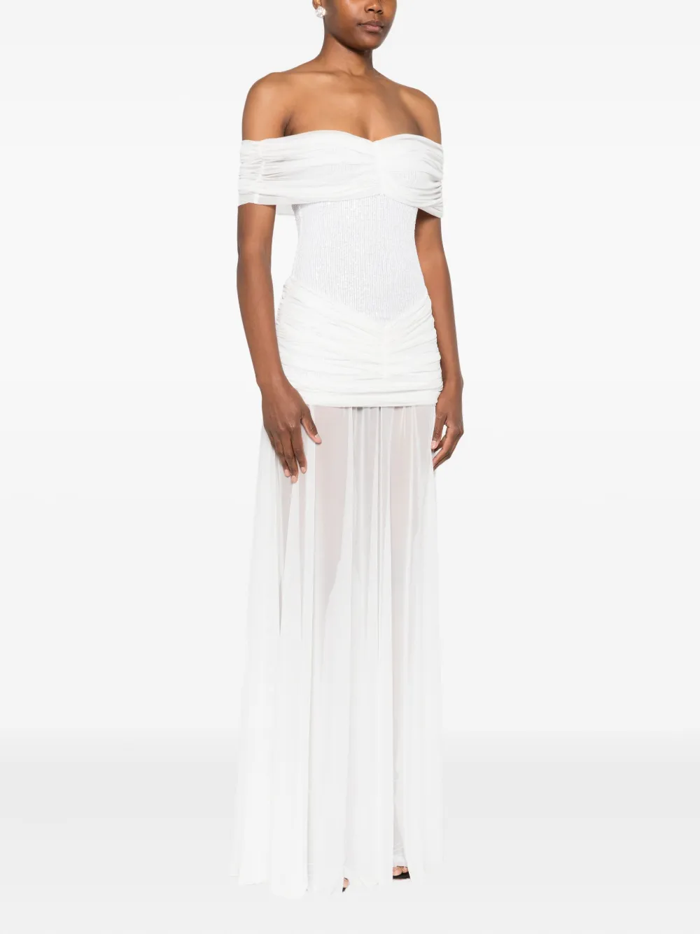 Atu Body Couture Maxi-jurk verfraaid met pailletten Wit