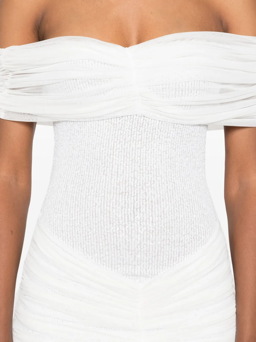 Atu Body Couture Maxi-jurk verfraaid met pailletten Wit