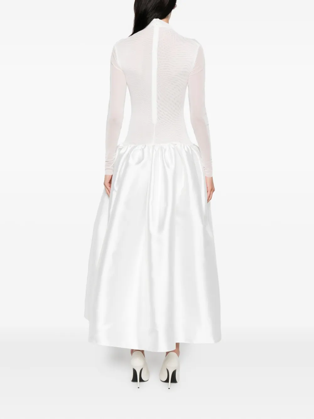 Atu Body Couture Midi-jurk met hoge hals Wit