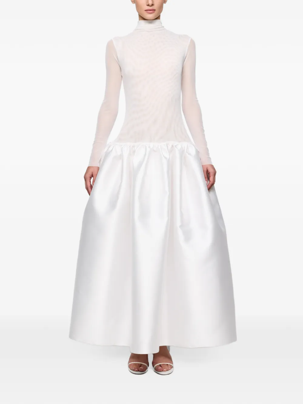 Atu Body Couture robe mi-longue à col montant - Blanc Atu Body Couture robe mi-longue à col montant - Blanc