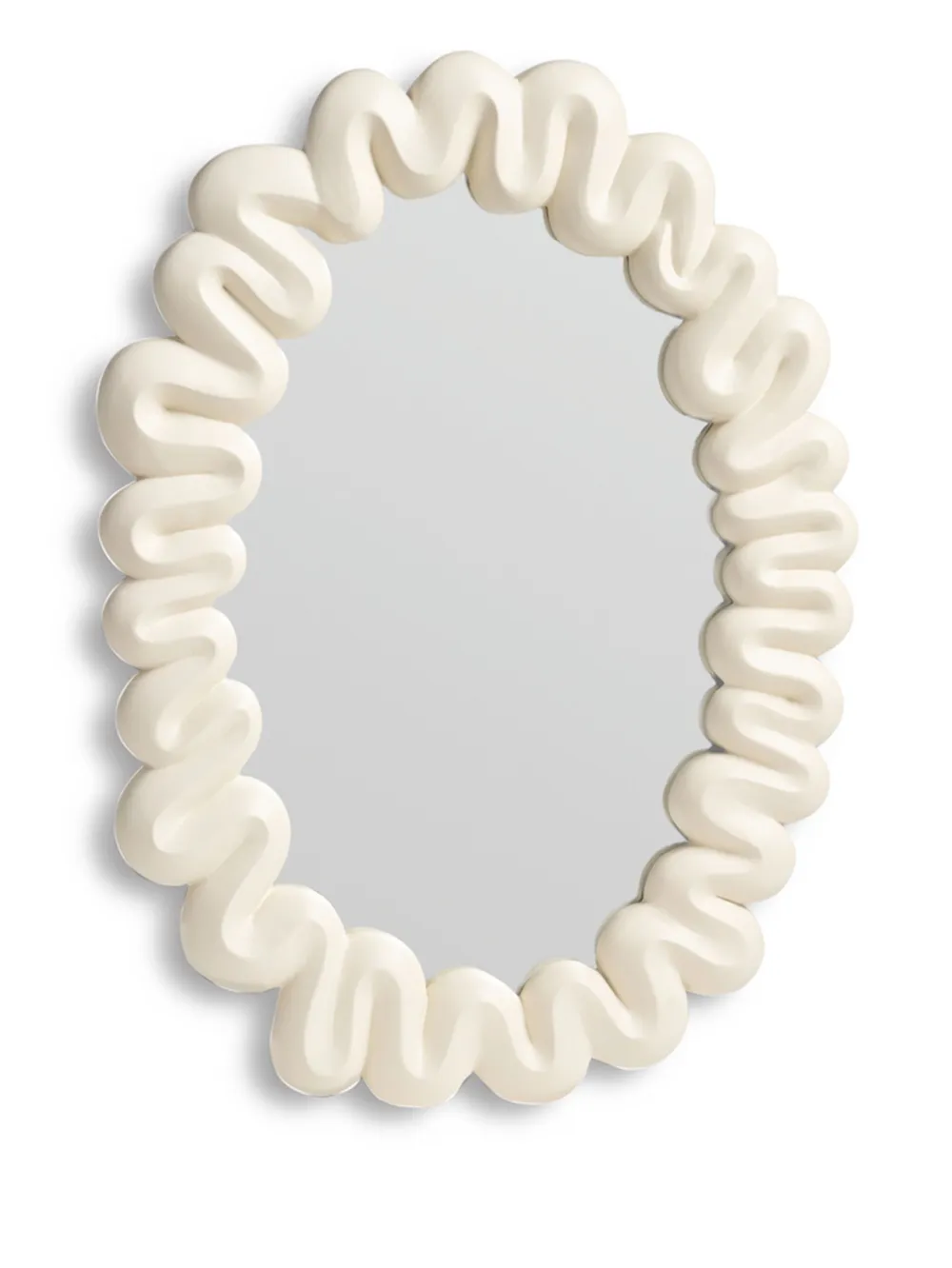 & k Amsterdam Dribble oval mirror (52.5cm x 31.5cm) - ホワイト & k Amsterdam Dribble oval mirror (52.5cm x 31.5cm) - ホワイト