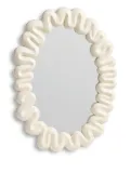 &k Amsterdam Dribble oval mirror (52.5cm x 31.5cm) - White