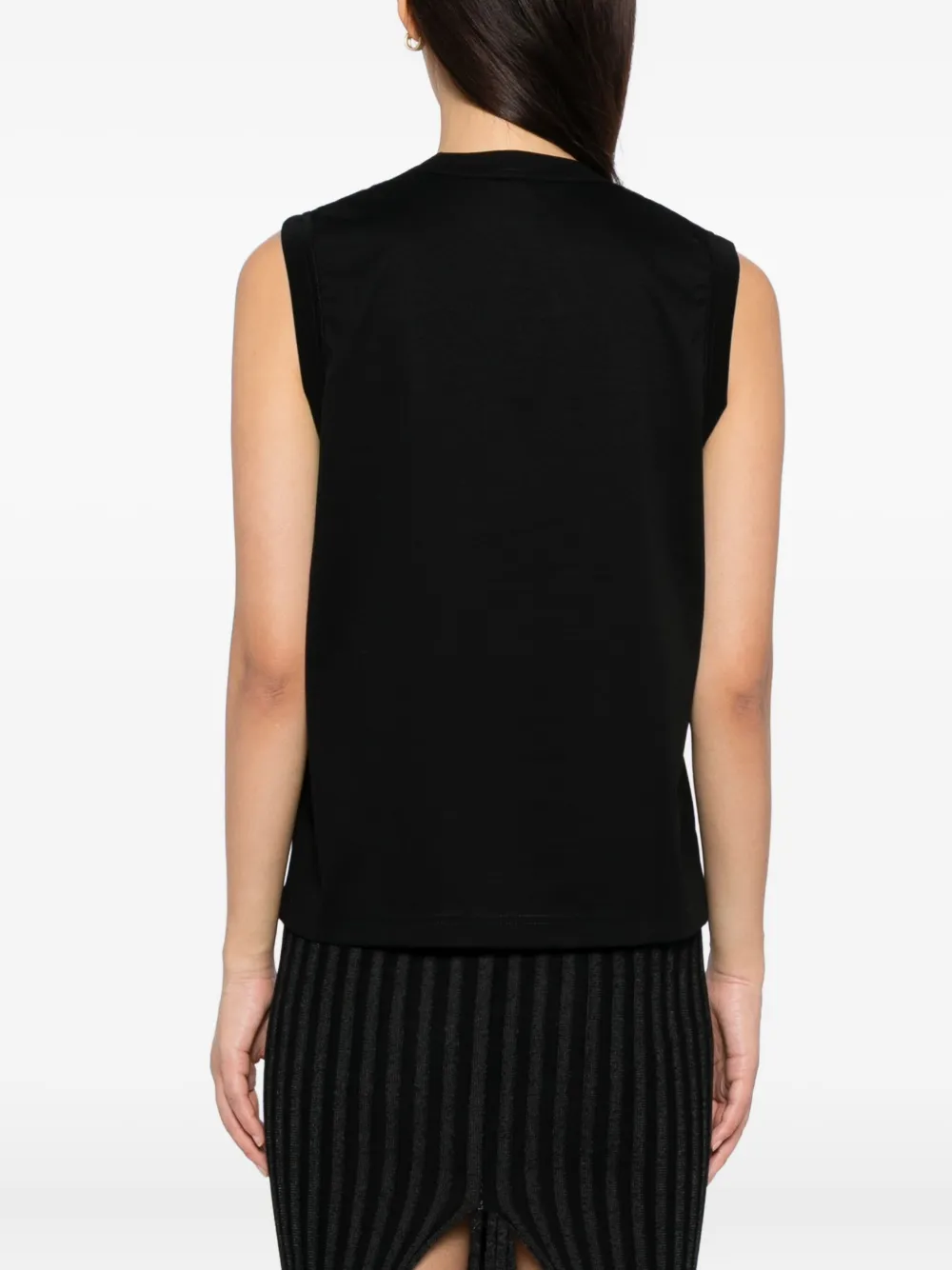 Noir Kei Ninomiya Cotton Tank Top In Black