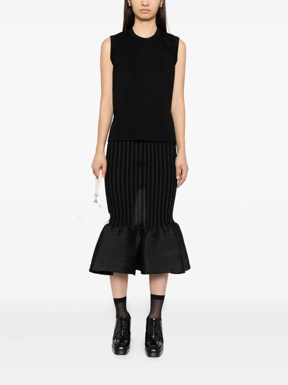 Noir Kei Ninomiya Cotton Tank Top In Black