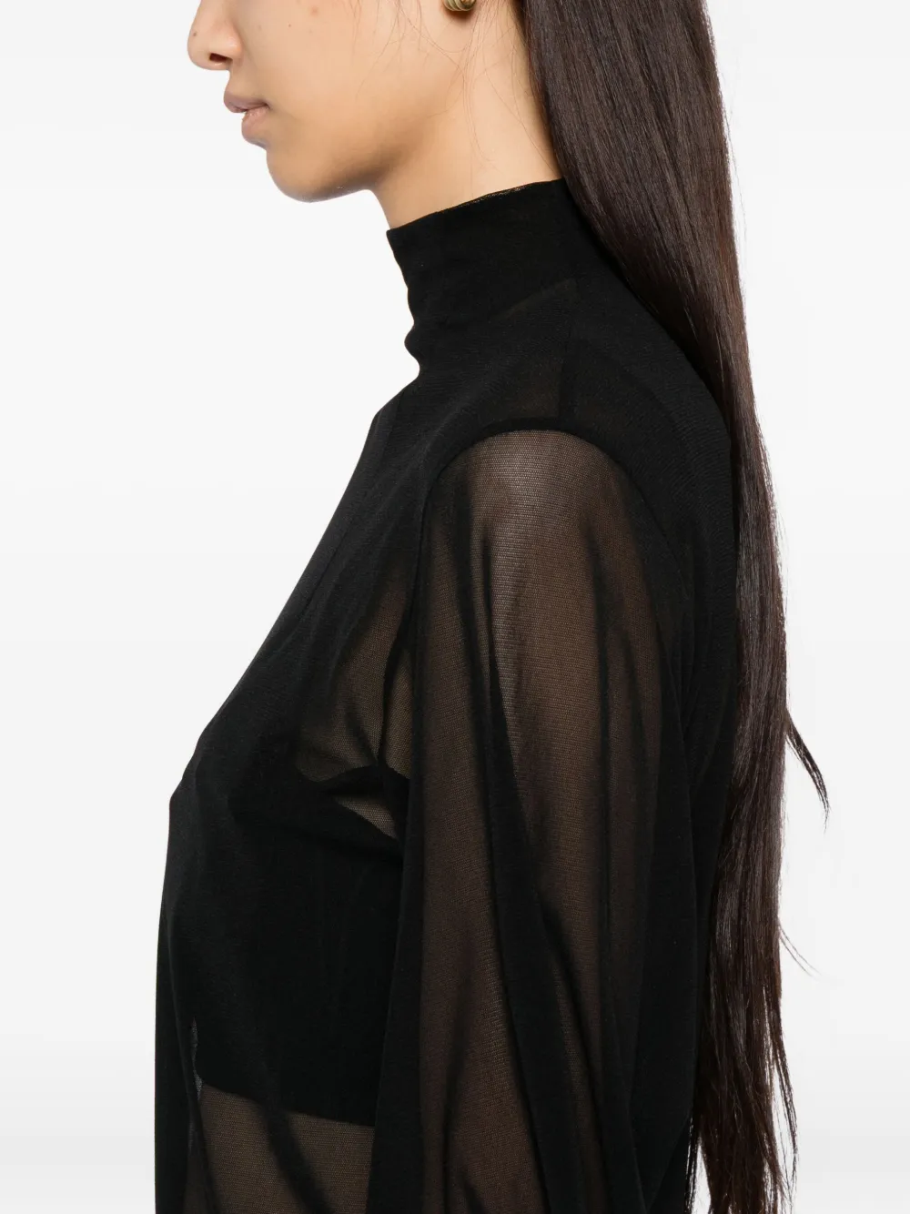Noir Kei Ninomiya Mesh Top In Black