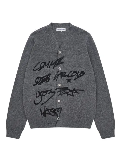 Comme Des Garçons Shirt cárdigan Nast Script en colaboración con ASAP