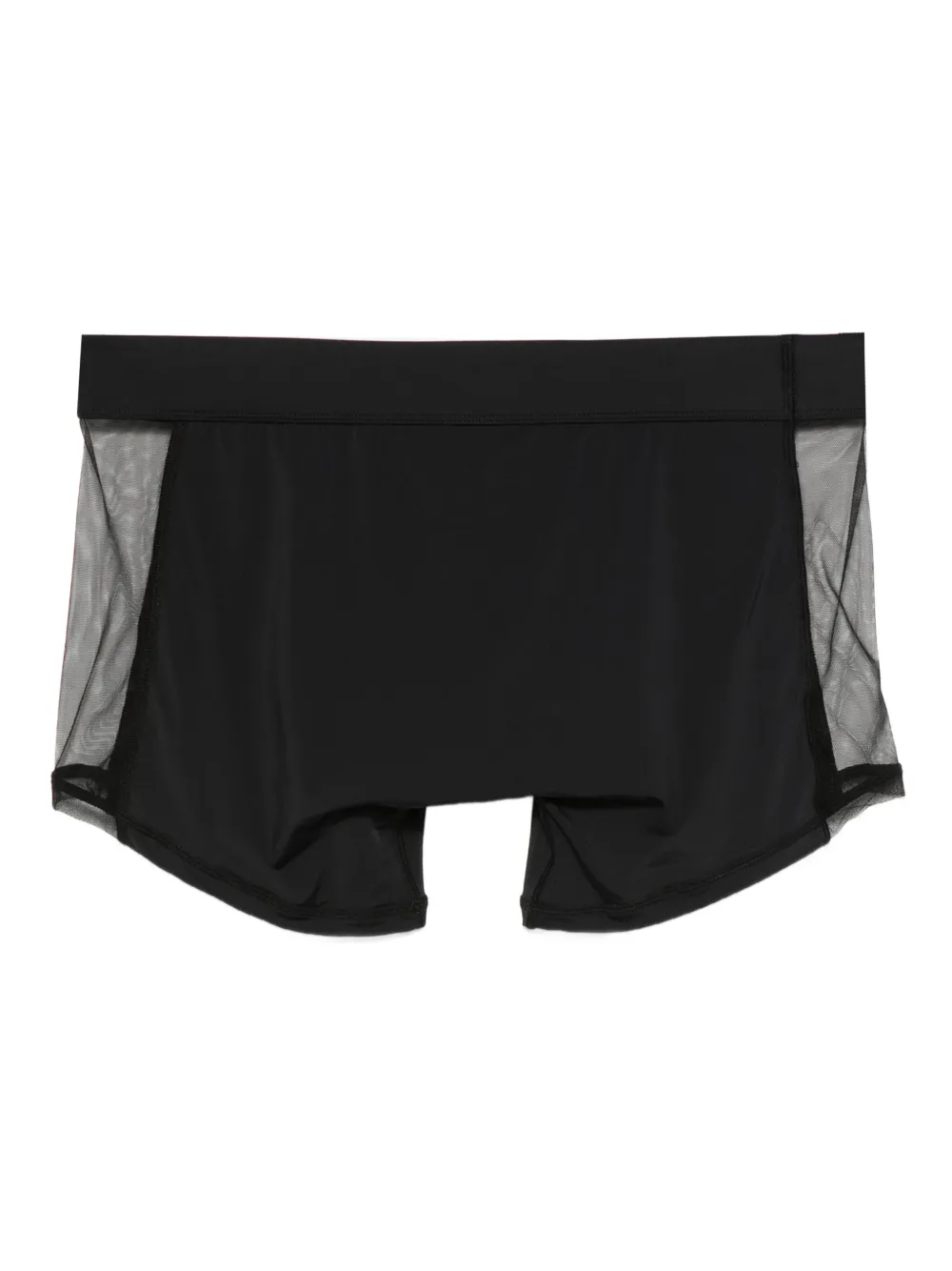 Maison Close Tulen boxershorts met mesh vlak Zwart