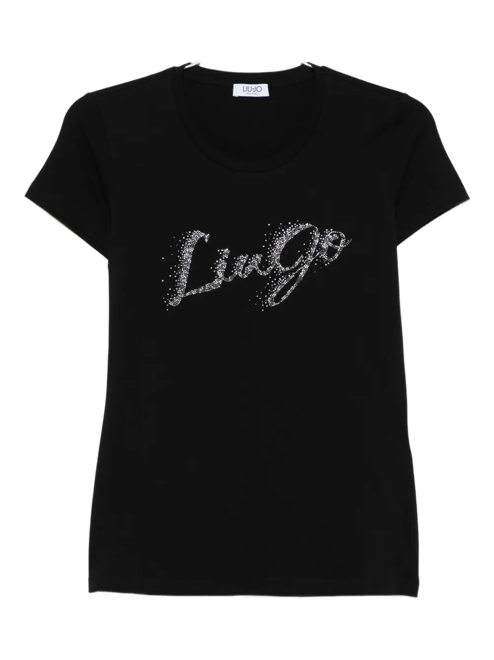 LIU JO T-shirt met verfraaid logo Zwart