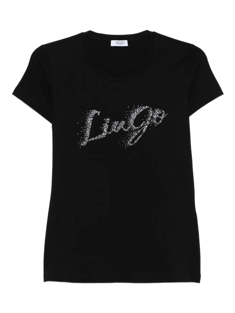 LIU JO T-shirt met verfraaid logo Zwart