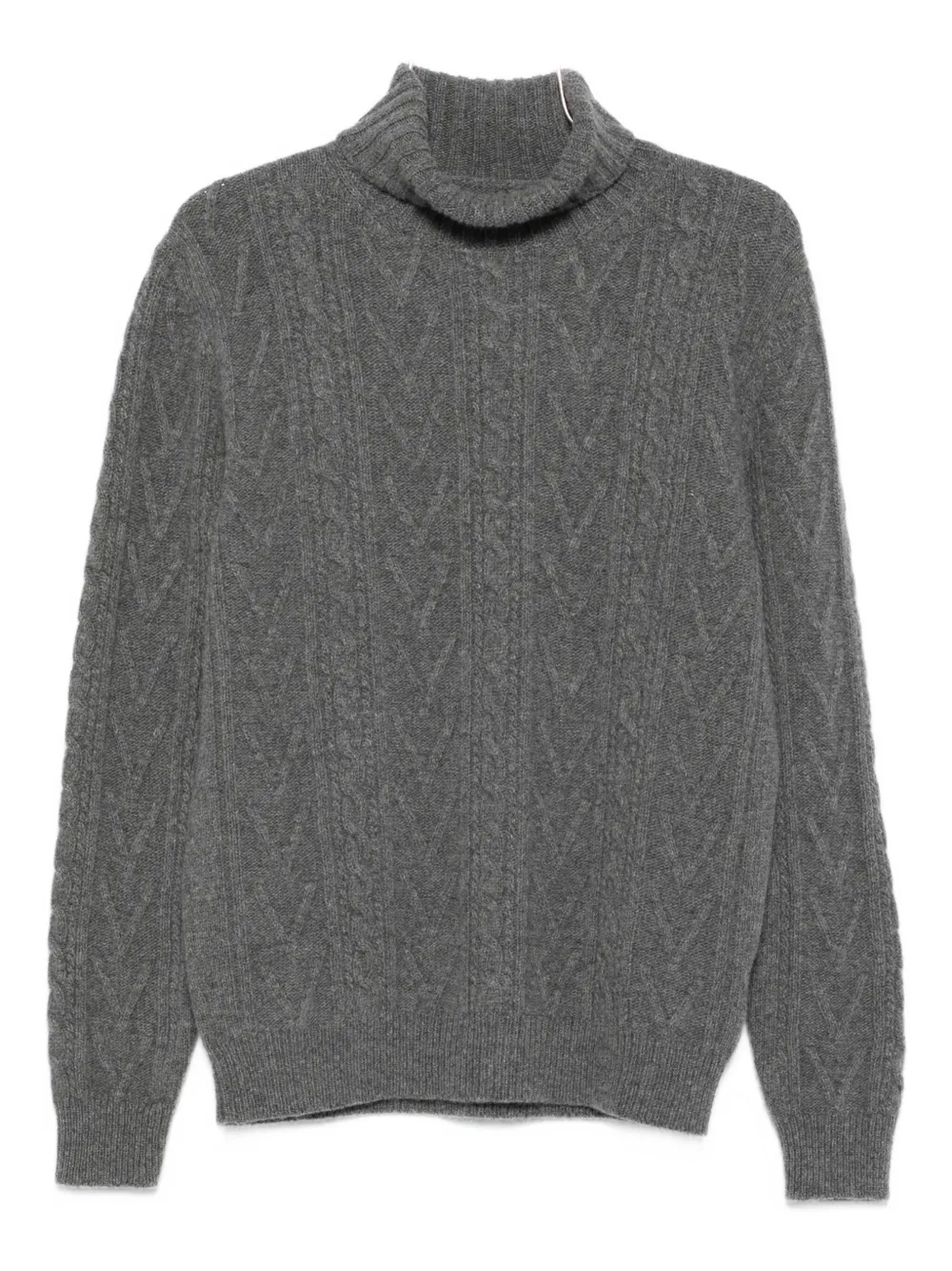 Fedeli cable-knit turtleneck sweater Grijs