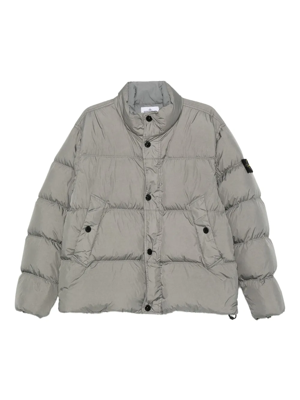 Stone Island Gewatteerd jack met opstaande kraag Groen