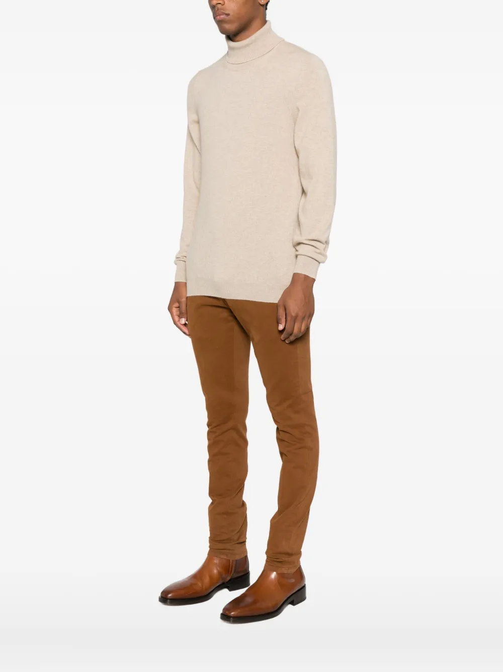 Fedeli turtleneck cashmere sweater Beige