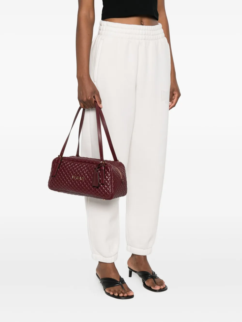 Versace Gewatteerde shopper Rood