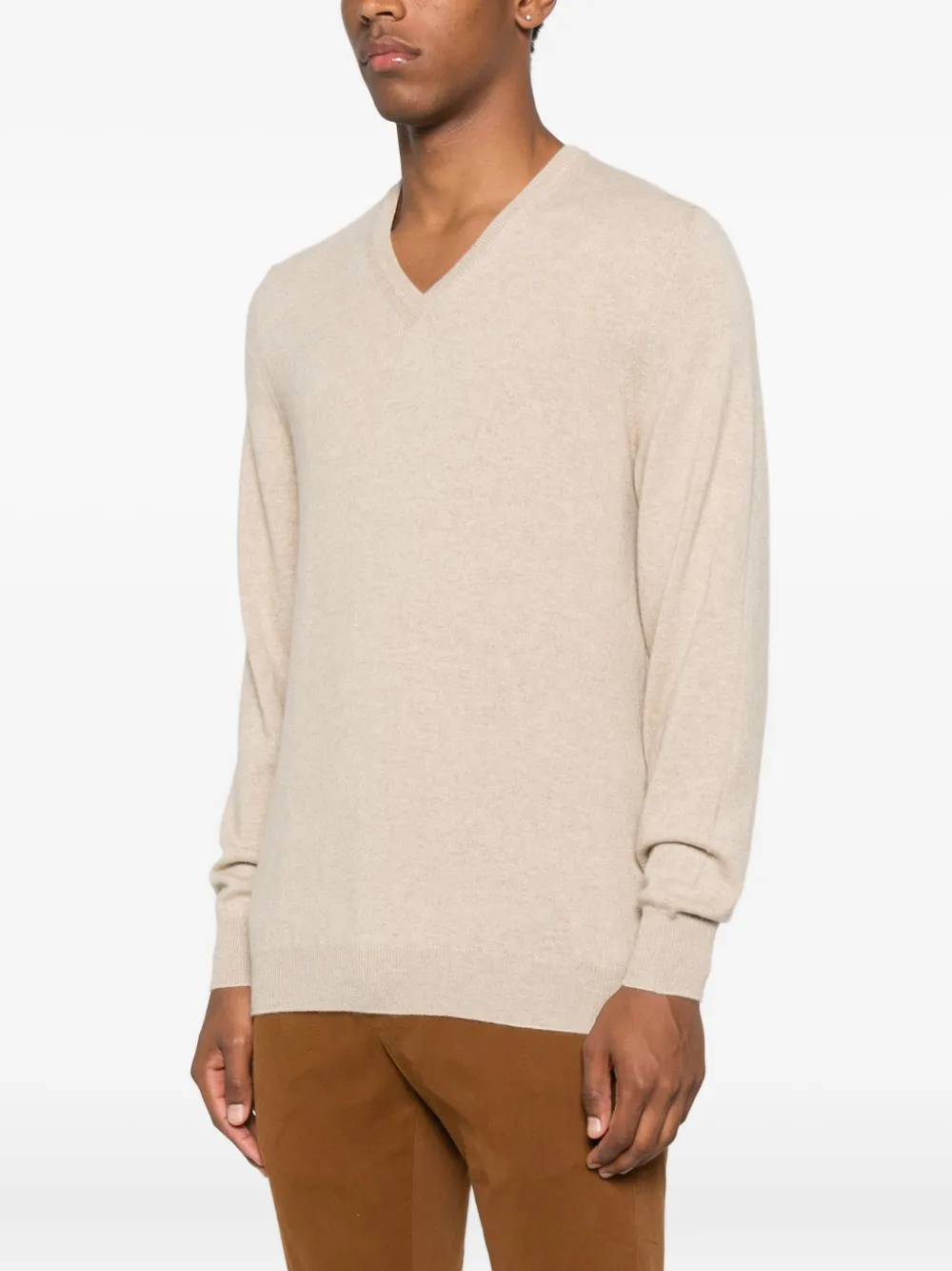 Fedeli Trui met V-hals Beige