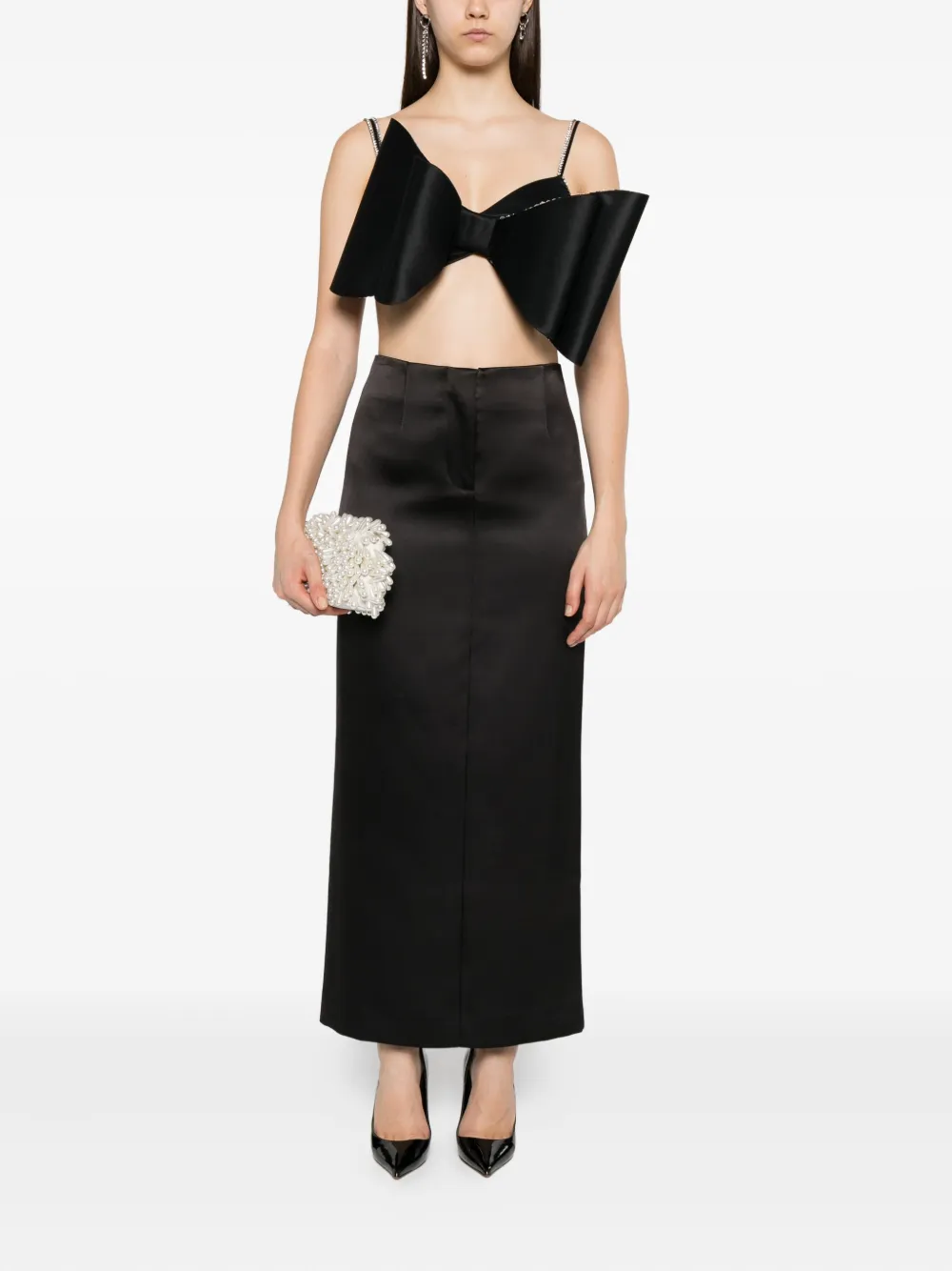 MACH & MACH bow-detail crystal-embellished top | Vests & Tank Tops | Image 2