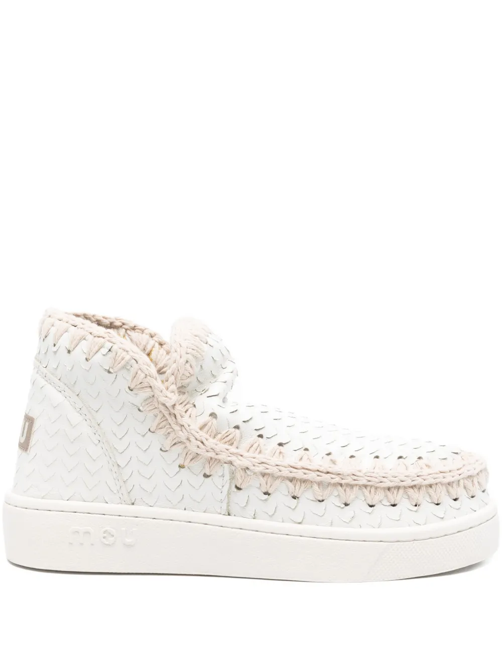 Mou Summer Eskimo braided leather sneakers - Bianco