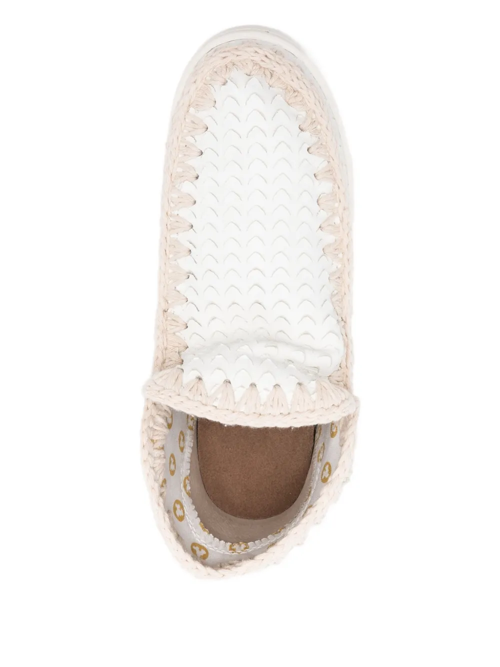 Mou Summer Eskimo braided leather sneakers White