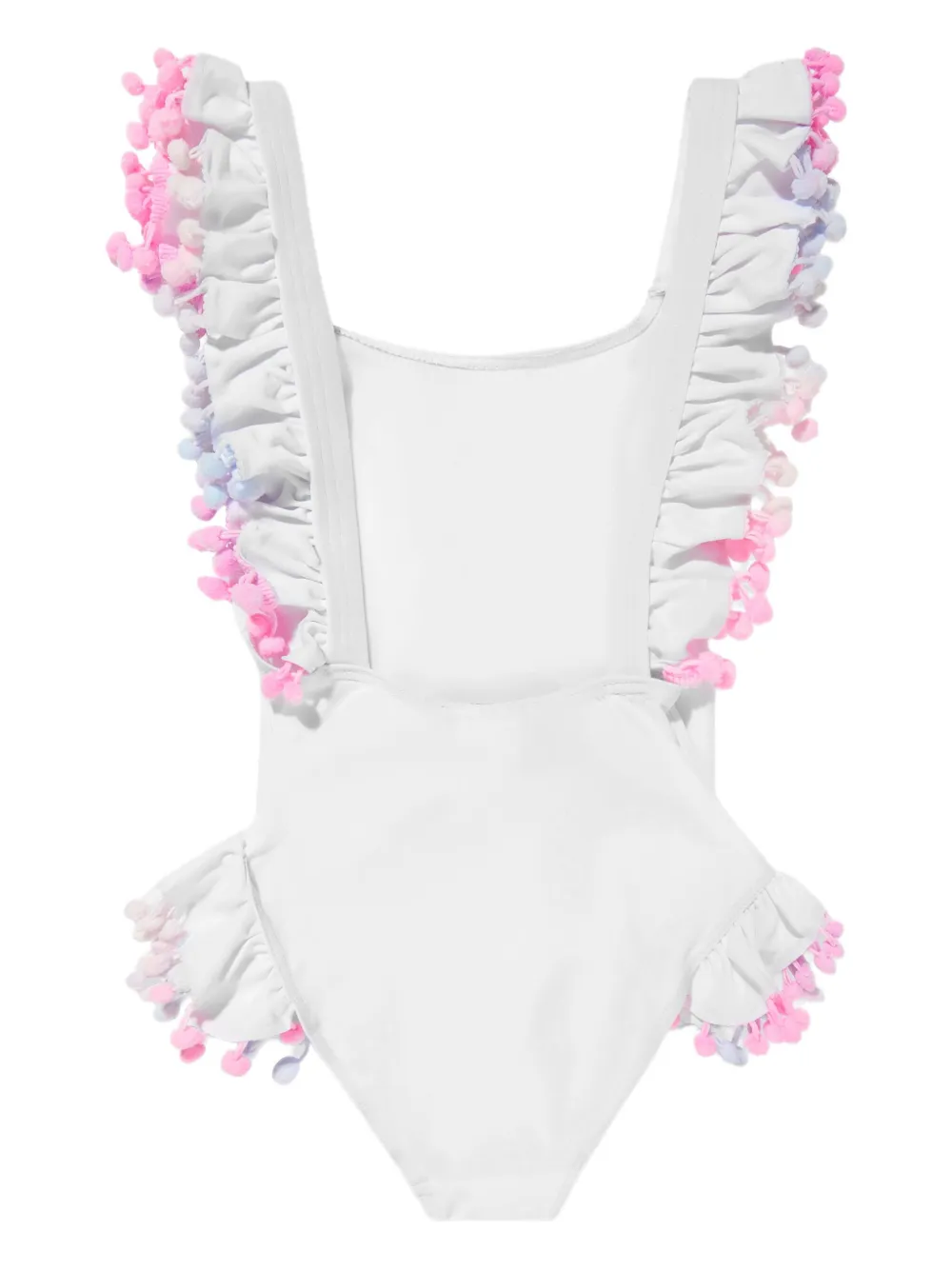 SELINIACTION KIDS Badpak met pompon en ruches Wit
