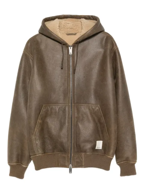 Emporio Armani hooded shearling jacket