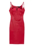 Versace Medusa '95 corset leather midi dress - Red