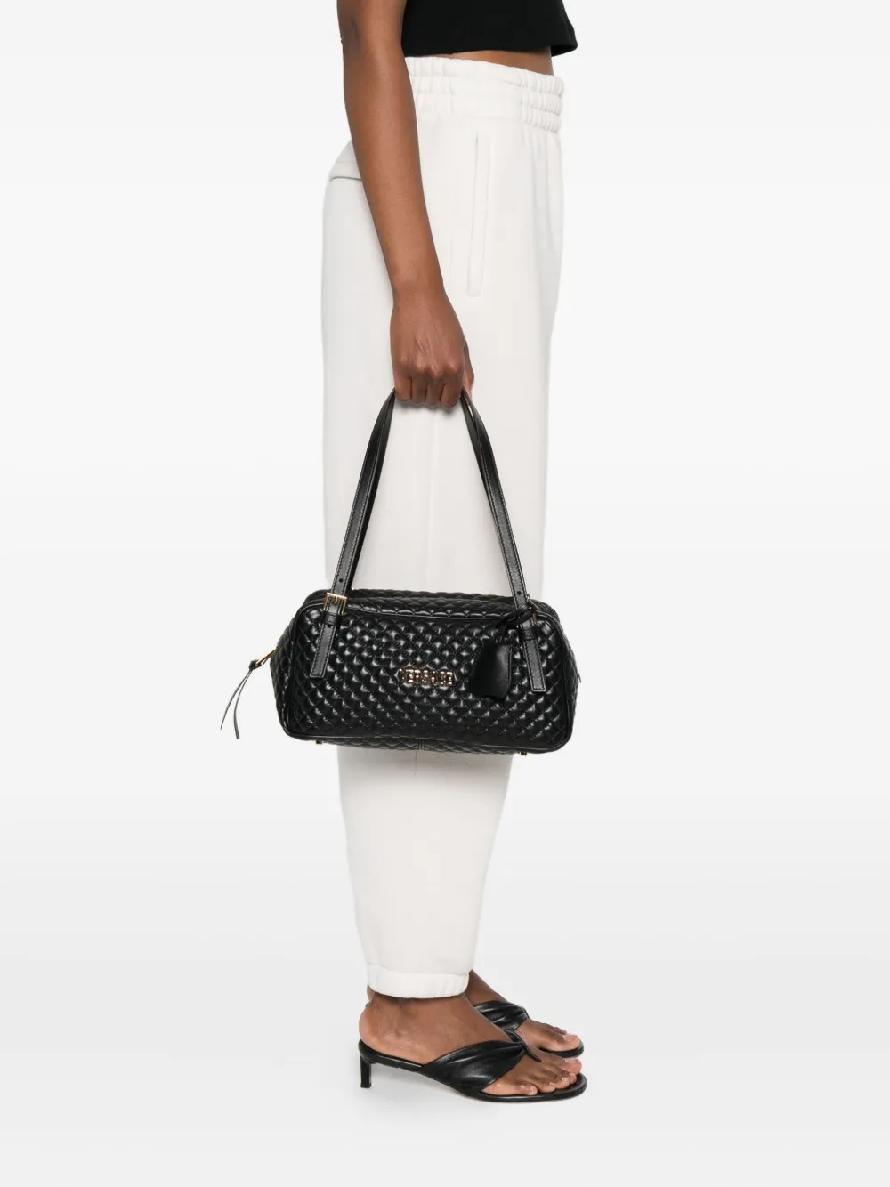 Versace Leren shopper Zwart