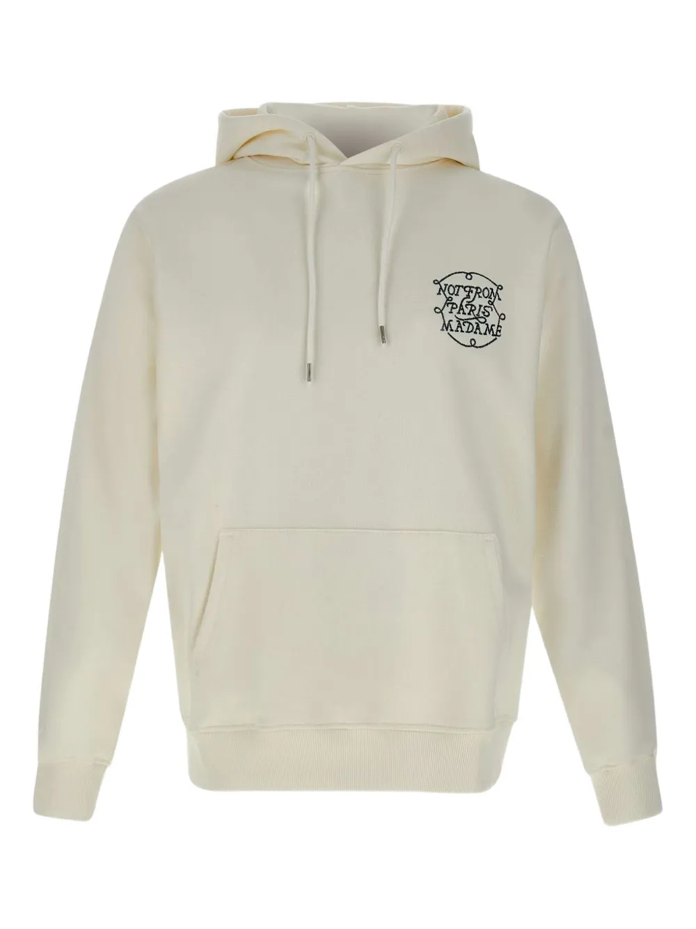 Drôle De Monsieur embroidered-motif cotton hoodie | Neutrals | Image 1