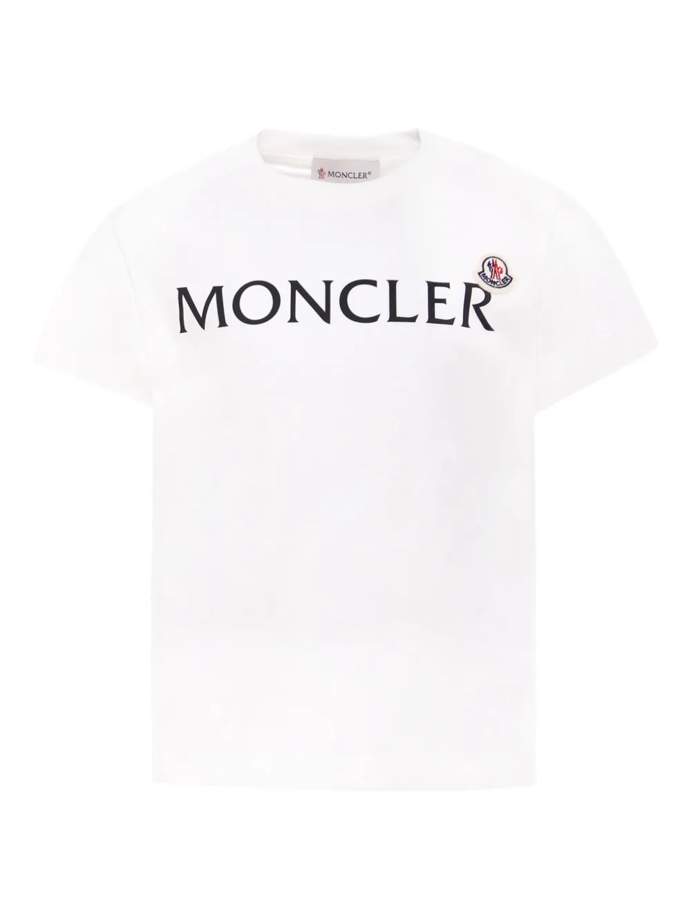 Moncler Enfant logo-print organic cotton T-shirt Wit