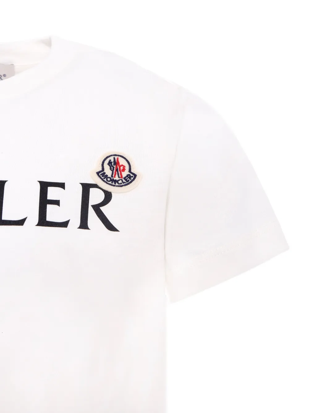 Moncler Enfant logo-print organic cotton T-shirt Wit