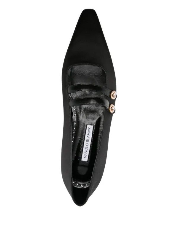 Manolo Blahnik Polmana ポインテッドトゥ フラットシューズ