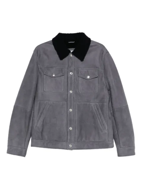 Brunello Cucinelli shearling-collar flap-pocket jacket