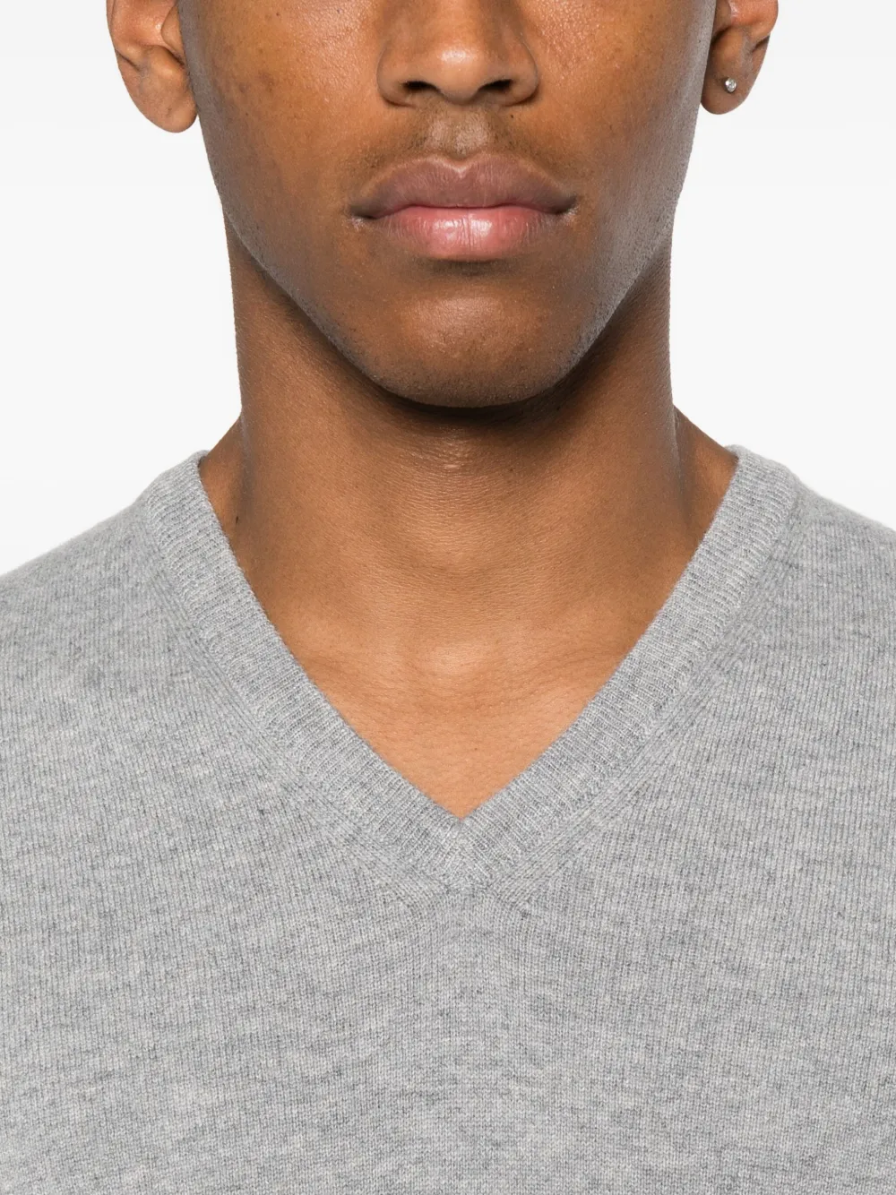 Fedeli V-neck cashmere sweater Grijs