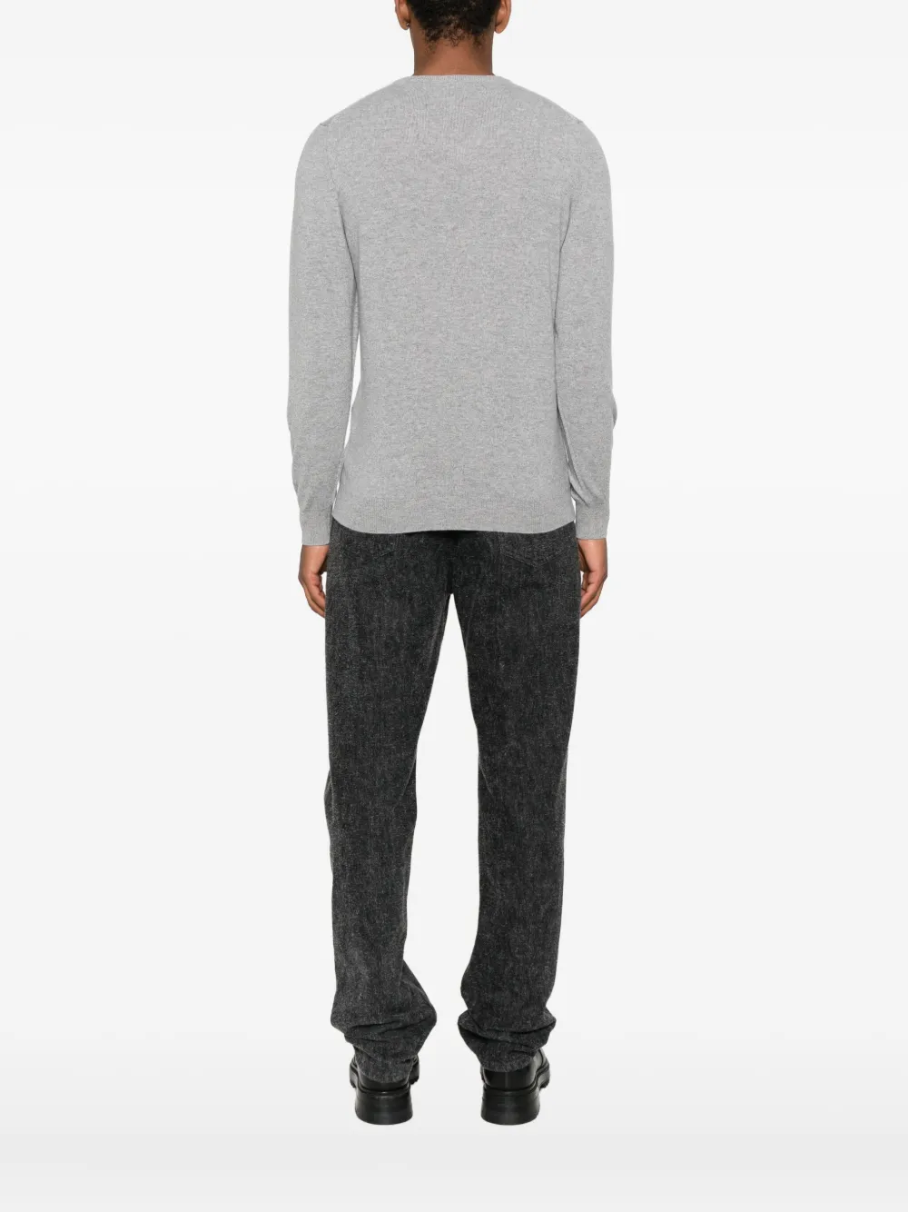 Fedeli V-neck cashmere sweater Grijs