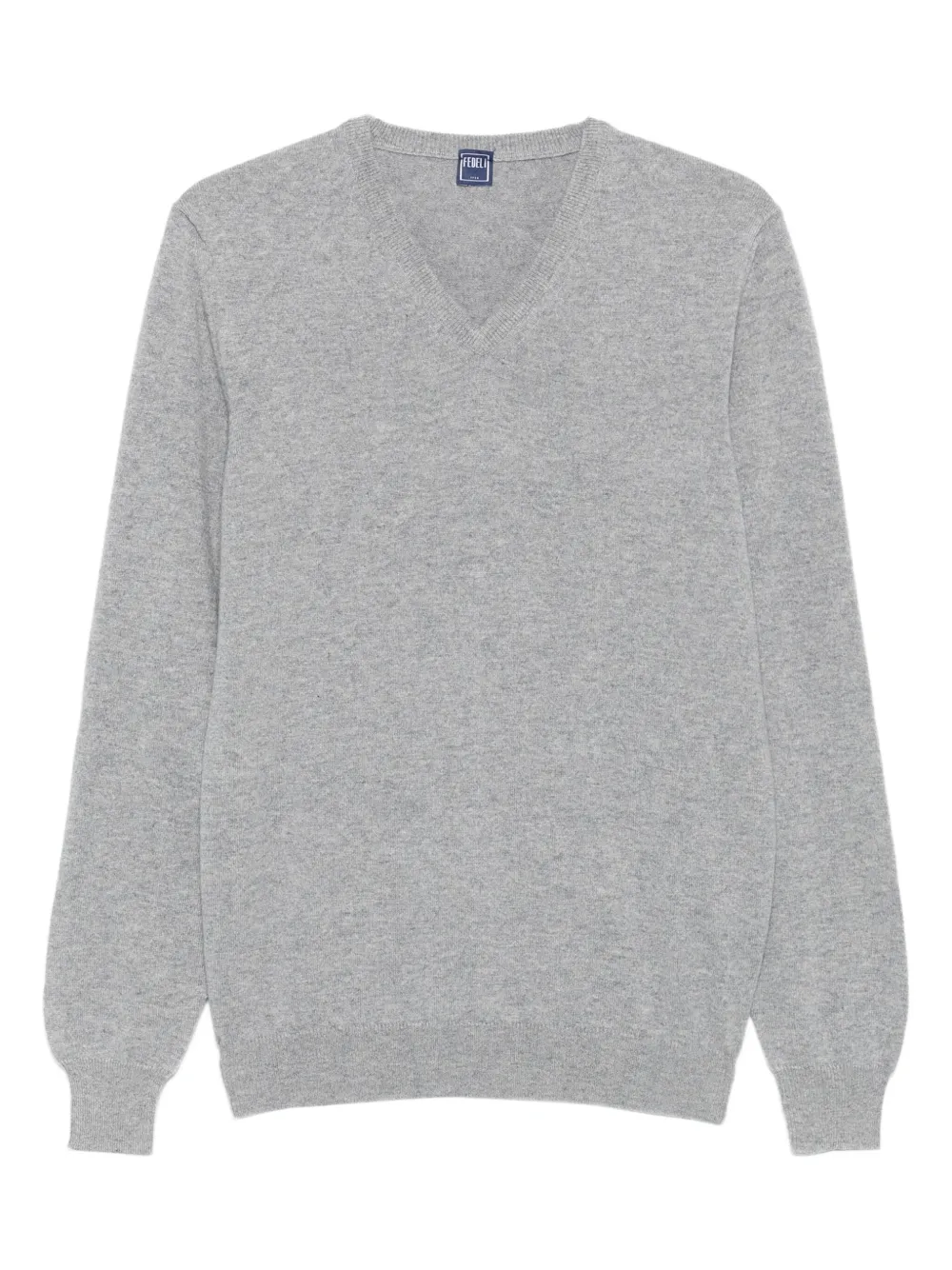 Fedeli V-neck cashmere sweater Grijs