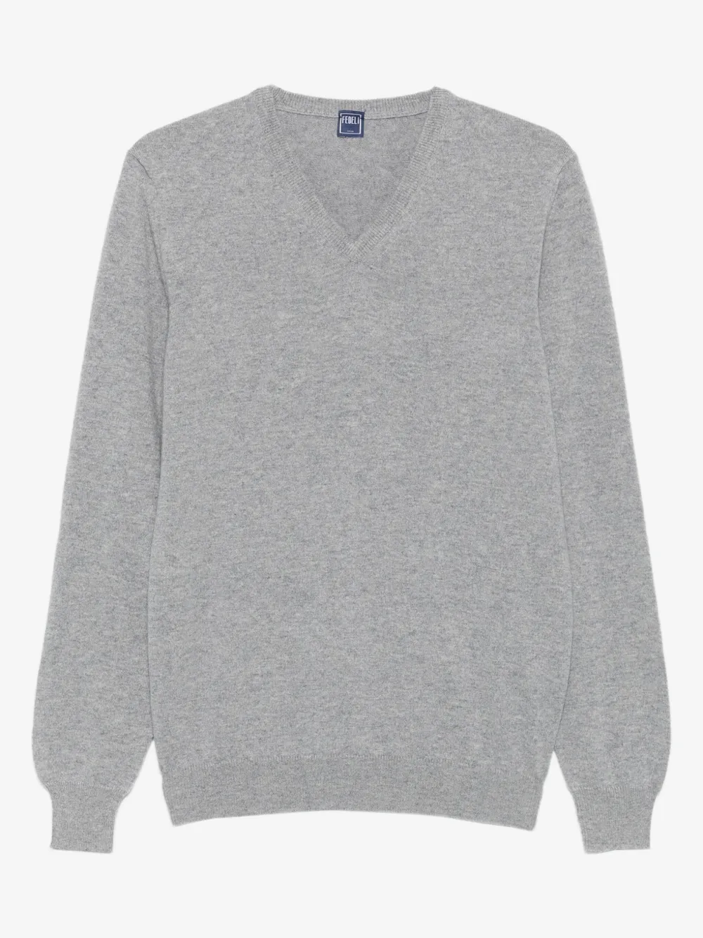 Fedeli pull en cachemire à col v | gris | Image 1