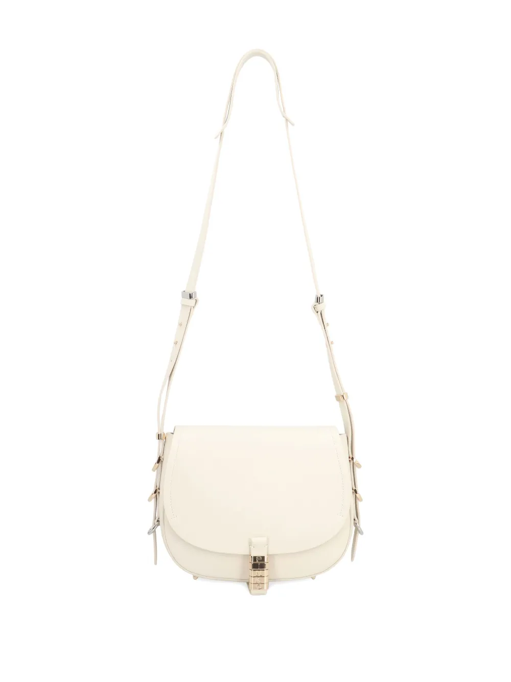 PINKO Halvemaanvormige tas met gespsluiting Wit