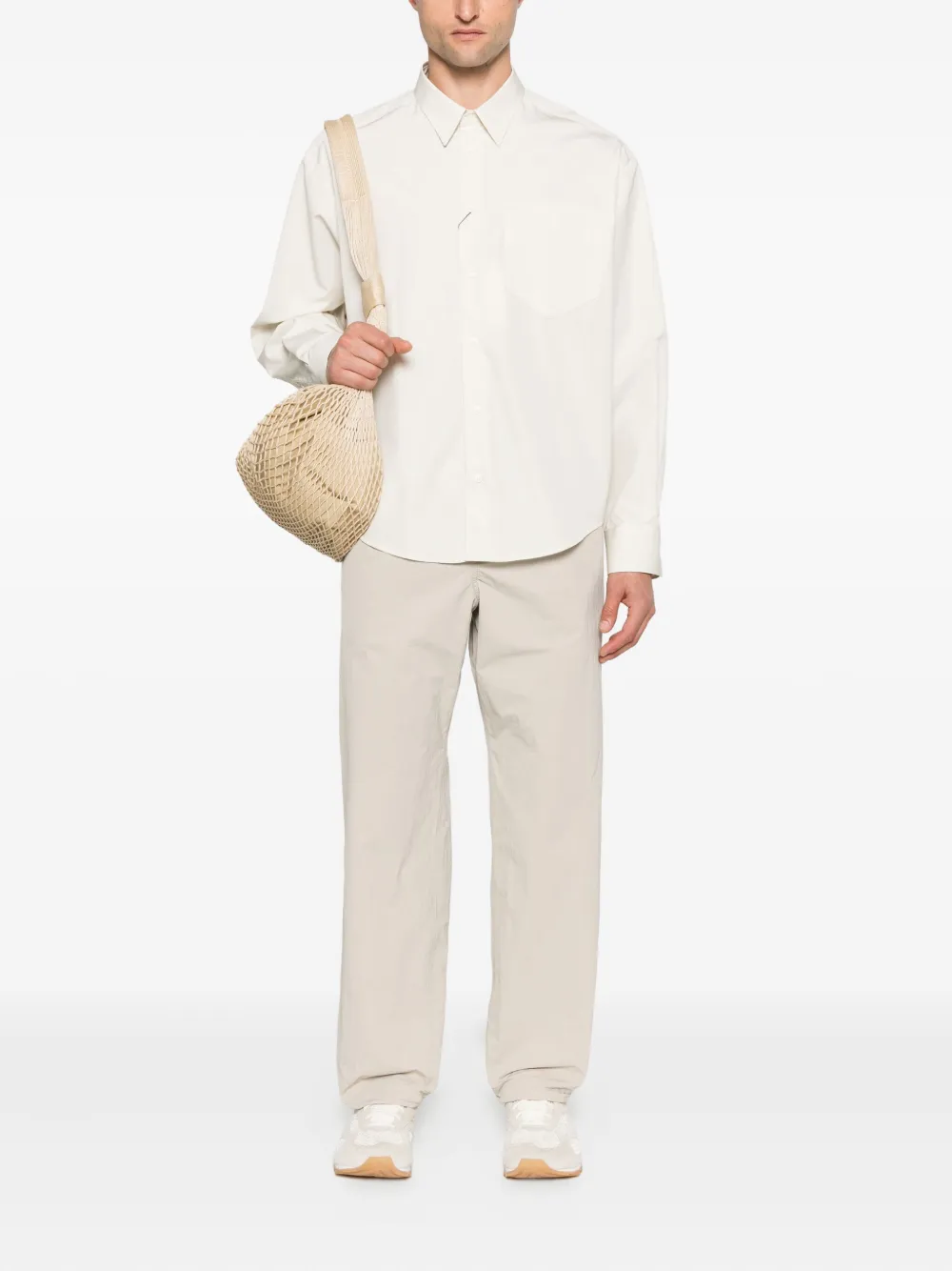 AMI Paris Overhemd met lange mouwen Beige
