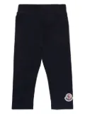 Moncler Enfant logo-patch leggings - Blue
