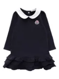 Moncler Enfant Peter Pan-collar ruffled dress - Blue