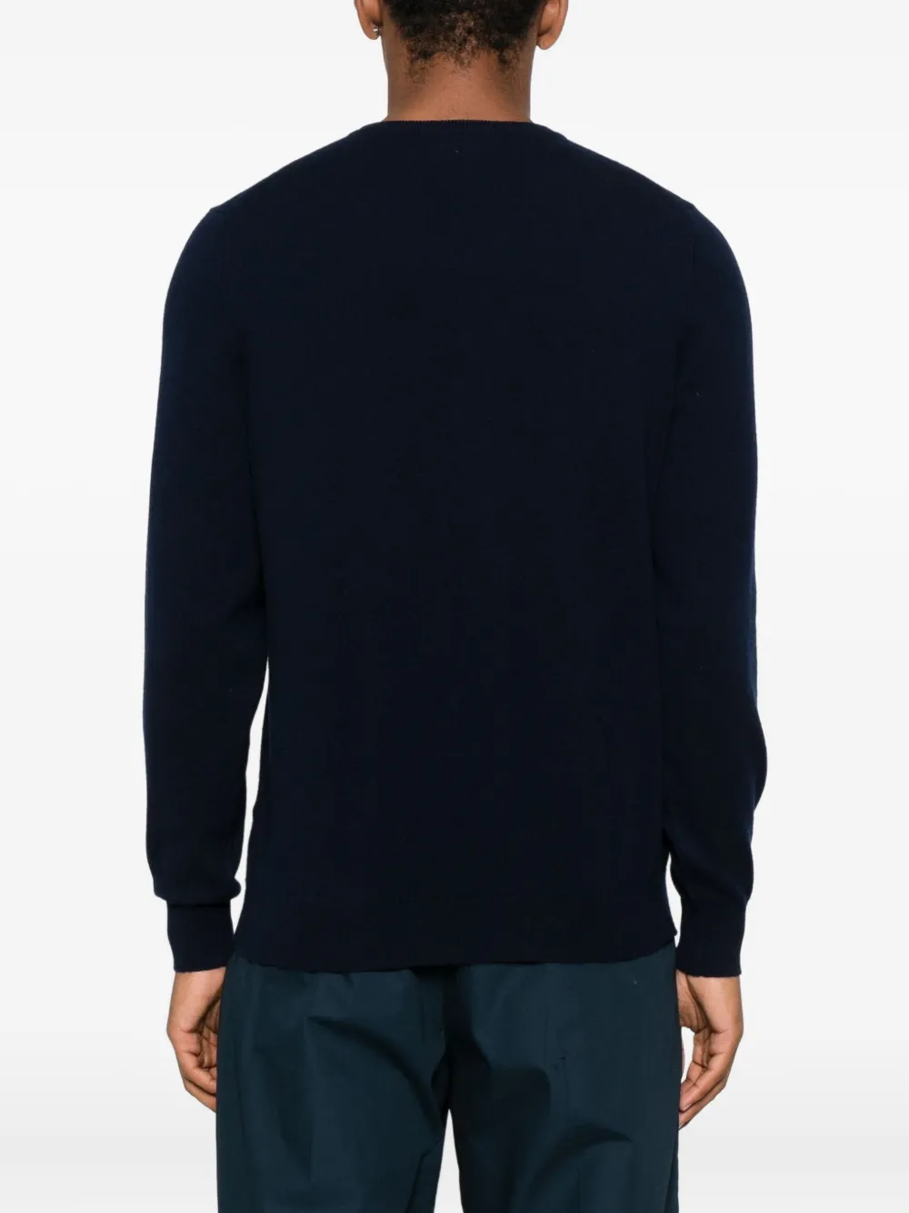 Fedeli V-neck cashmere sweater Blauw