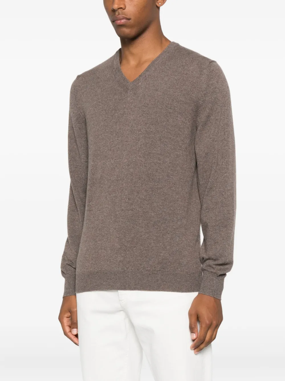 Fedeli v-neck sweater Bruin