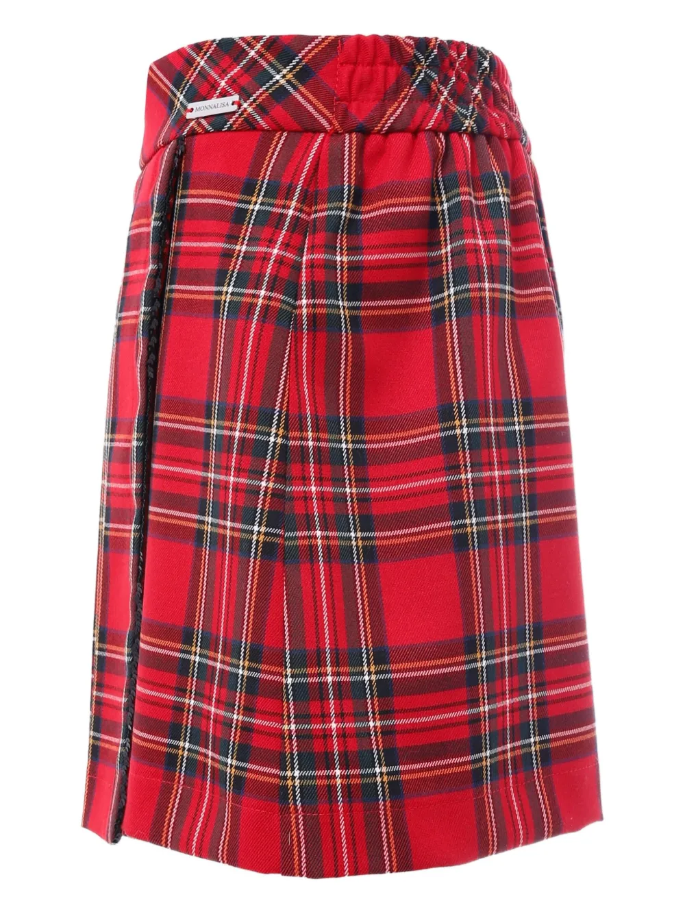 Monnalisa pleated plaid shorts Rood