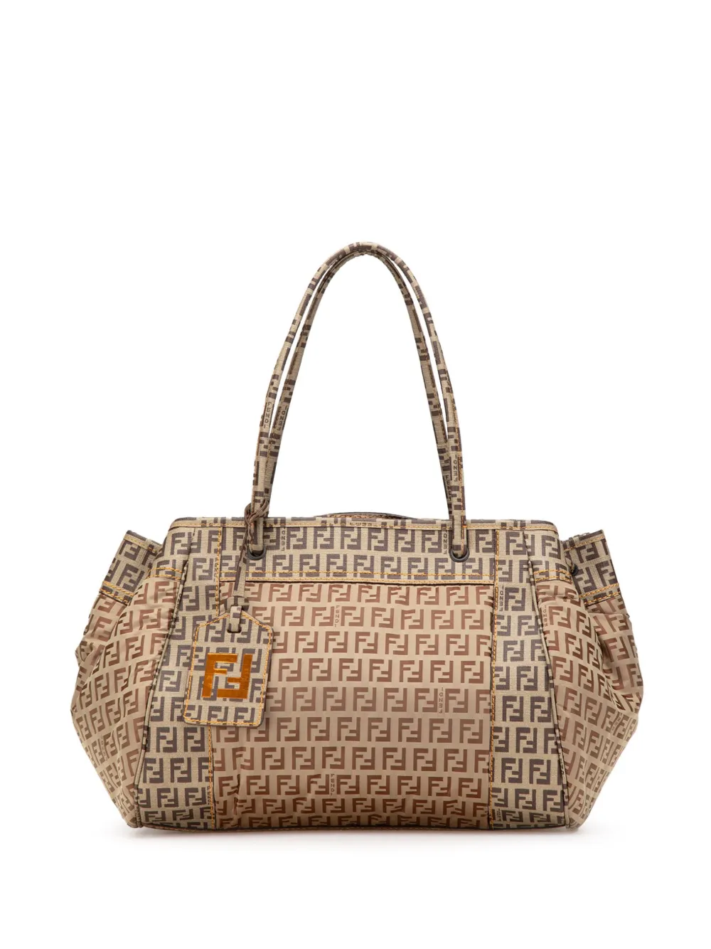Fendi Pre-Owned 2000-2010 Zucchino Nylon and Spalmati Grande Pillow tote bag | Brown | Image 1