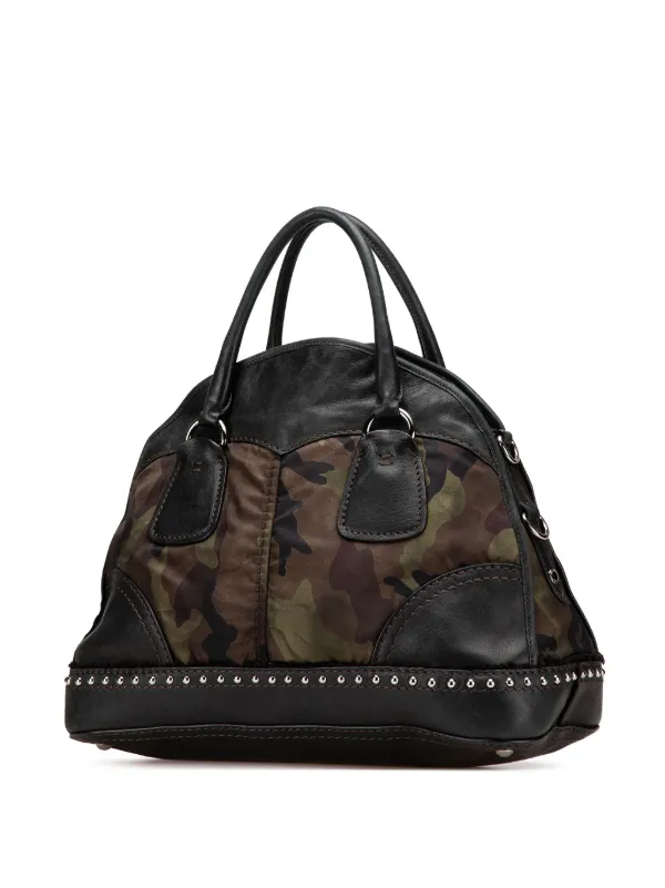 Prada Pre-Owned 2000-2025 Tessuto Stampato Camouflage Dome Satchel
