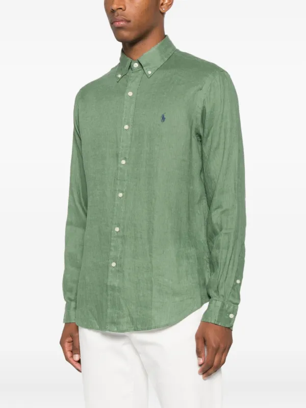 Polo Ralph Lauren ロングスリーブ リネンシャツ | グリーン