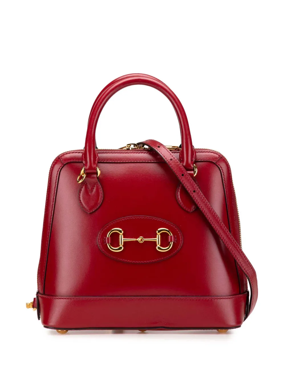 Gucci Pre-Owned 2016-2025 Small Leather Horsebit 1955 satchel - レッド Gucci Pre-Owned 2016-2025 Small Leather Horsebit 1955 satchel - レッド