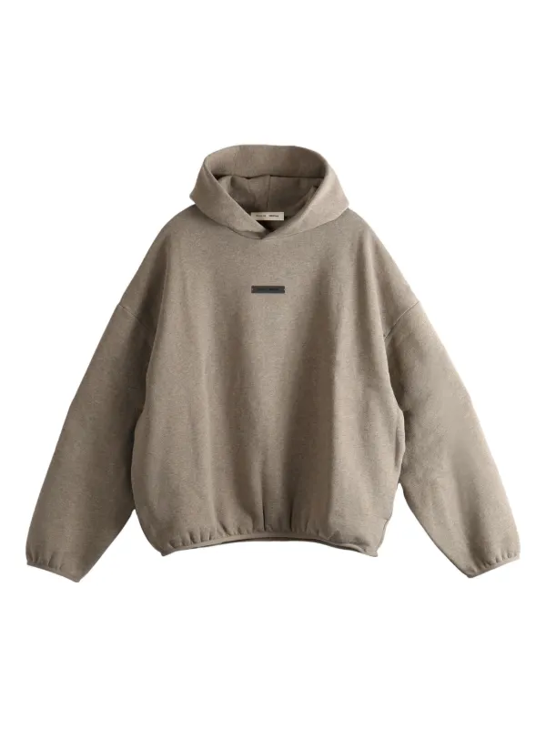 FEAR OF GOD ESSENTIALS logo-patch Hoodie Brown Farfetch